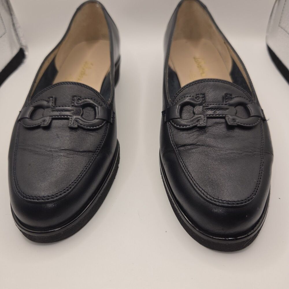 Salvatore Ferragamo Florence Italy Dress Leather Loafers US Womens Sz 3.5C #A29